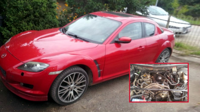 Nejhorší výměna motoru v dějinách? Co má tato RX-8 místo Wankelu, nepochopíte