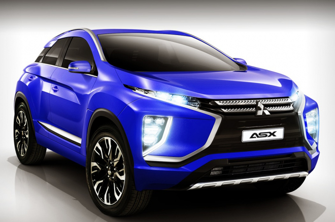 Takhle by mohlo vypadat nové Mitsubishi ASX, přijme-li styl konceptu eX (ilustrace)