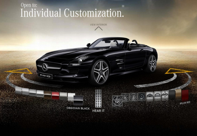 Mercedes SLS AMG Roadster má svůj online konfigurátor