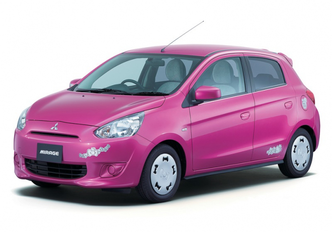 Mitsubishi Mirage Hello Kitty: na koho Mitsu líčí „kočičkové“ auto?