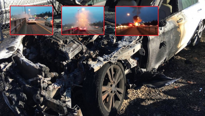 Muž si koupil zánovní Mercedes, po týdnu mu vzplál, hořel, pak explodoval (video)