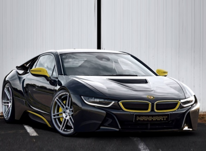 BMW i8 od Manhartu: větší kola a drobné změny vzhledu, zatím opět jen virtuální