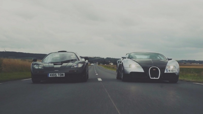 Souboj titánů: je lepší McLaren F1 nebo Bugatti Veyron? (video)