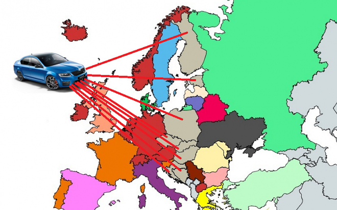 Mapa nejprodávanějších aut ve státech Evropy: Octavia málem králem