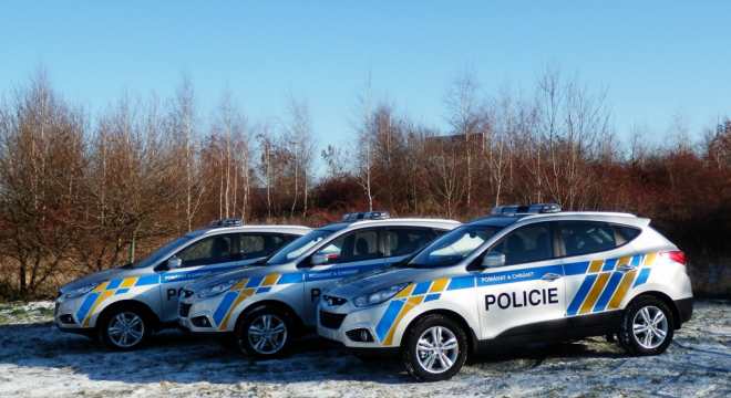 Policie České republiky bude jezdit i v autech od Hyundai, zatím ale jen sporadicky
