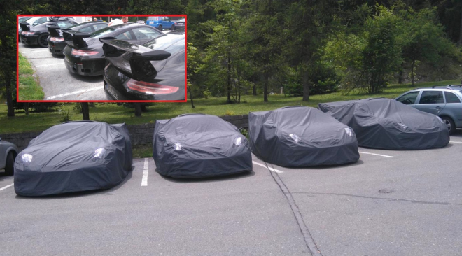 Copak to Porsche schovává pod plachtami? Ultimativní piknikovou sadu?