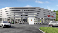 Nové prodejní a servisní centrum Porsche v Nizozemsku je hotové, otevřít ale nemůže, není pro něj elektřina
