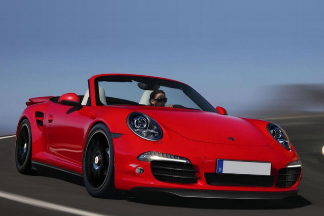 Porsche 911 Turbo Cabrio 991: nová generace na povedené ilustraci