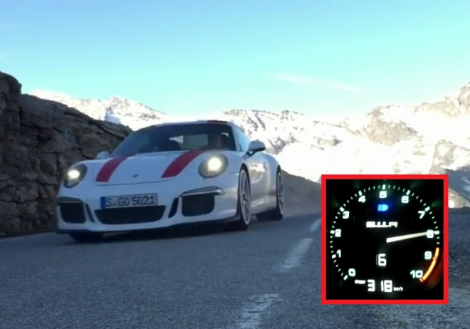 Porsche 911 R řádí na Hockenheimu, v Alpách i v 318 km/h po Autobahnu (video)