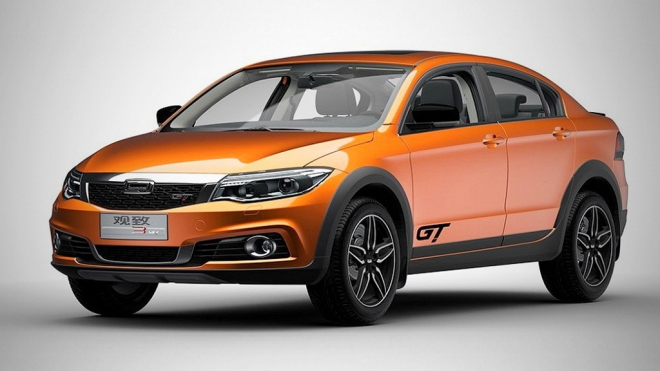 Qoros 3 GT si hraje na Brežněvovu Volhu, mimo silnice ale oslní stěží