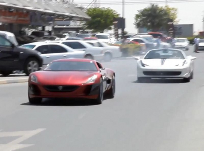 Elektrická onanie, díl 2.: Rimac Concept One poráží ve sprintu Ferrari 458 (video)