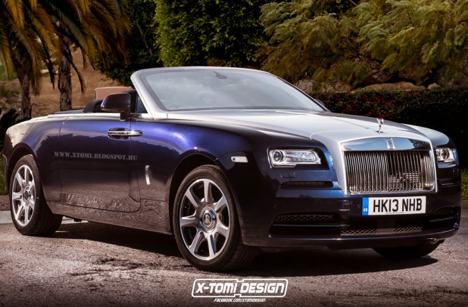 Rolls-Royce Dawn na nové ilustraci, ve skutečnosti asi jiný nebude