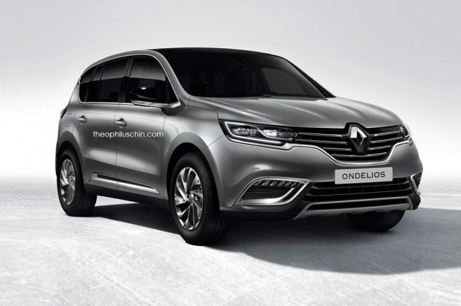 Renault Ondelios 2016: velké SUV se rýsuje, jako Espace na chůdách (ilustrace)