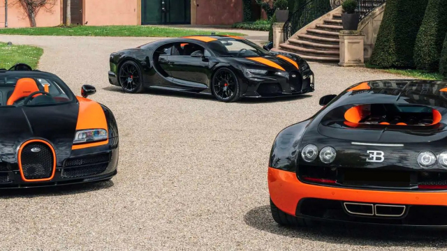 Jediný sběratel vlastní všechna moderní rekordní Bugatti, jen ta mají hodnotu stovky milionů Kč