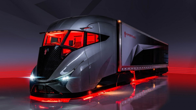 Nový tahač Kenworthu vypadá jako obrněný šinkansen. Říká si SuperTruck, pohání ho extrémně efektivní diesel