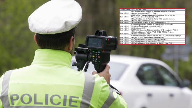 Policie dnes pořádá maraton v měření rychlosti. Tady všude ji můžete čekat