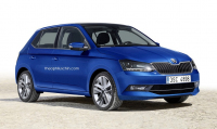 Škoda Fabia s přídí ve stylu Superbu naznačuje podobu budoucího faceliftu (ilustrace)