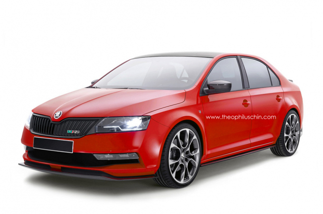 Škoda Rapid RS: sériová podoba ostrého Rapidu se začíná rýsovat (ilustrace)