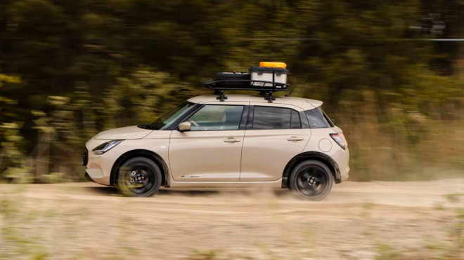 Už tak sympatické malé Suzuki se dočkalo ještě sympatičtější verze pro dobrodruhy, je to takové Porsche 911 Dakar pro chudé