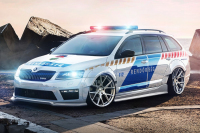 Škoda Octavia Combi ve verzi pro maďarskou policii je tunerský sen (ilustrace)