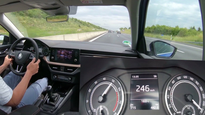Nejsilnější Škoda Scala ukázala zrychlení na Autobahnu, rozjela se až na 246 km/h