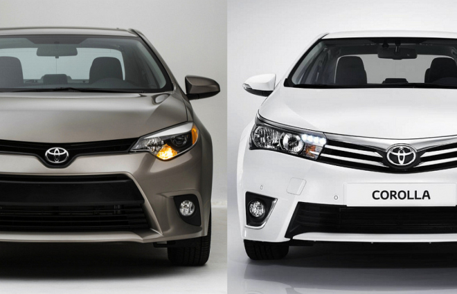 Tak kterou? Nová Toyota Corolla 2014 pro USA a pro Evropu bok po boku