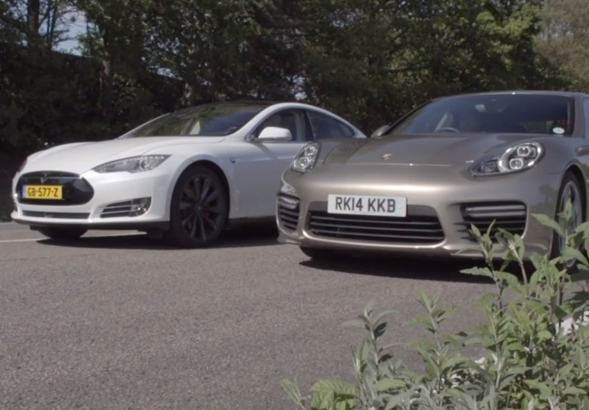 Panamera Turbo S zničila Model S P85D v 0-160-0, brzdí lépe o parník (video)