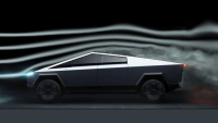 Tesla Cybertruck v aerodynamickém tunelu dostála image cihly, je horší než dekádu stará spalovací auta