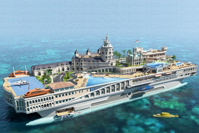 Jachta The Streets of Monaco si na palubě veze zmenšeninu okruhu Formule 1