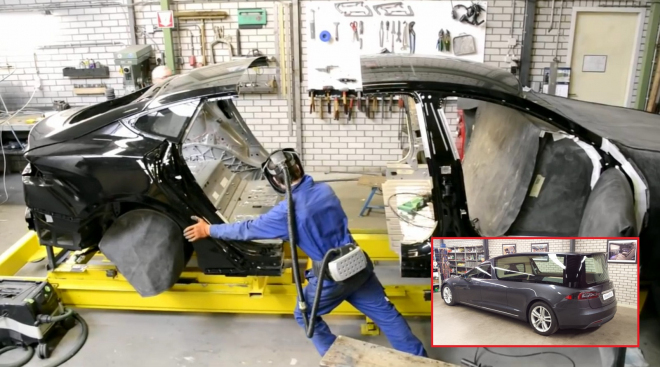 Jak se stavěla jediná pohřební Tesla Model S: rozřezat a zase složit