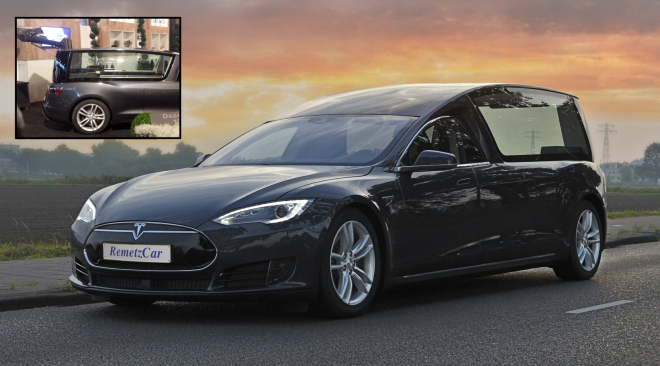 Pohřební Tesla Model S je ideální vůz pro velmi tiché obřady