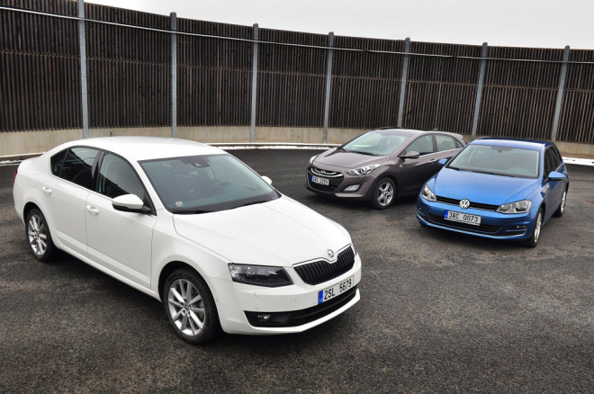 Test Škoda Octavia III vs. VW Golf VII vs. Hyundai i30: rozstřel