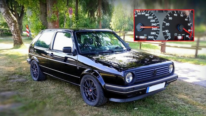 VW Golf II s 1 233 k znovu ukazuje své zrychlení, 0-250 km/h dá pod 8 sekund (videa)