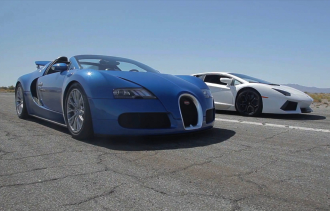 Bugatti Veyron vs. Lamborghini Aventador vs. McLaren MP4-12C vs. Lexus LFA: kdo s koho? (video)