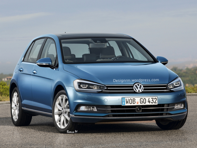 VW Golf 2016: facelift přinese jen nepatrnou změnu vzhledu (ilustrace)