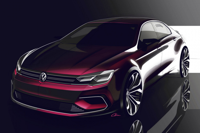 VW New Midsize Coupé Concept: konkurenta Mercedesu CLA pohání 220 koní