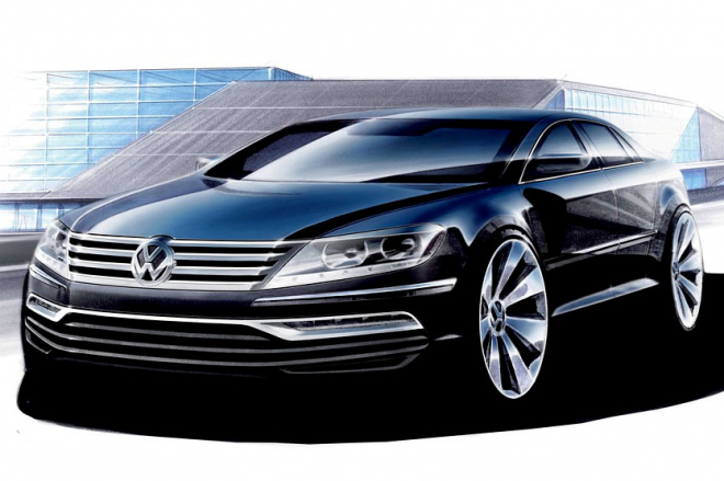 Nový VW Phaeton se opozdí, dorazí v roce 2018 s pokrokovými motory 