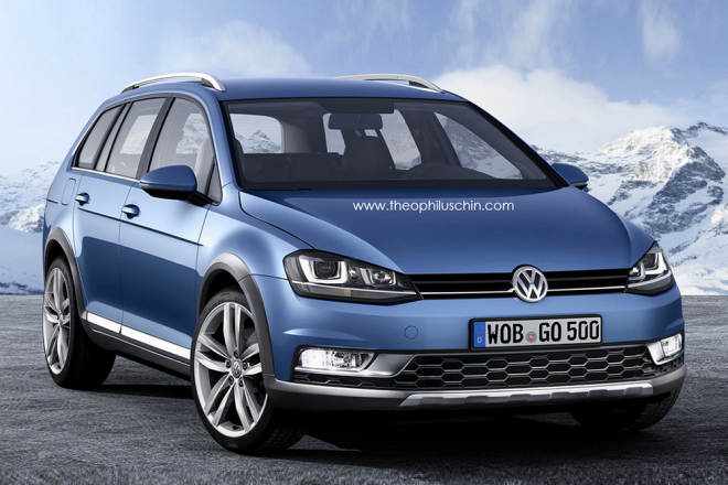 VW Golf Alltrack 2014: takhle by měl vypadat druhý lidový allroad (ilustrace)