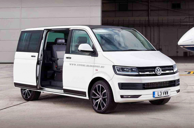 Volkswagen T6 na ilustraci ukazuje, co čekat od šesté evoluce Transporteru